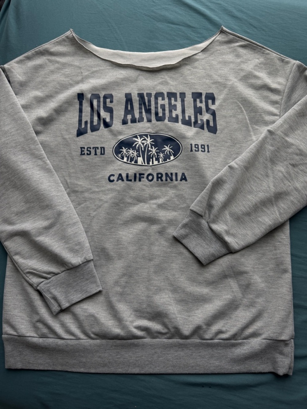 Los Angeles Graphic Crewneck Sweatshirt - Gray